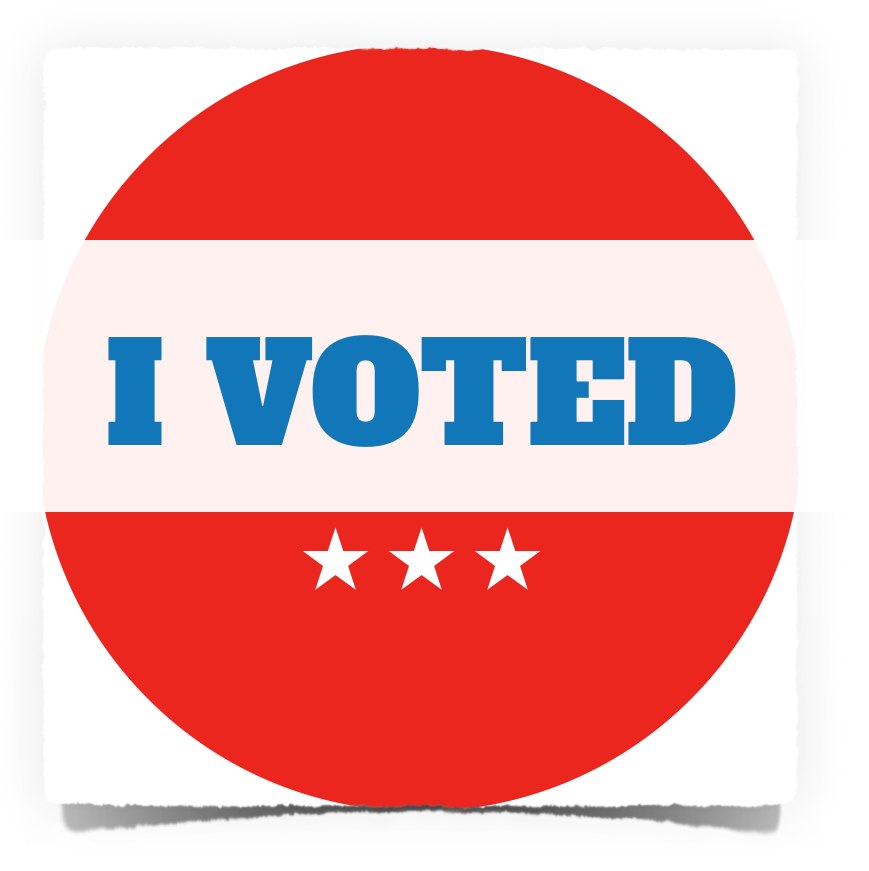 Eco-Friendly Political Sticker — I Voted